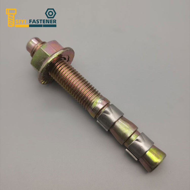 Anchor Wedge Anchor Plated Steel ຄາບອນດ້ວຍຄລິບຄູ່